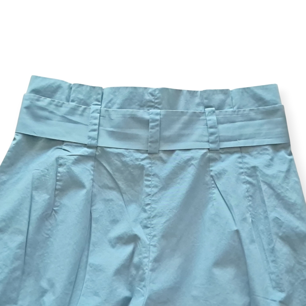 Zara Cropped Twill Paperbag Waist Pants Sz L - Picture 6 of 8